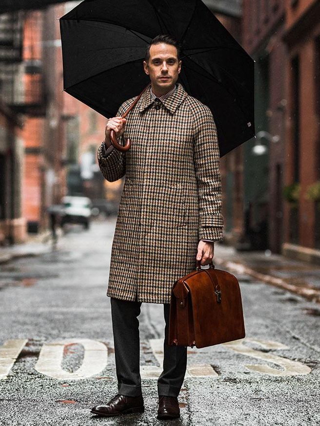 Houndstooth Balmacaan Coat | Michael Andrews Bespoke, New York's Most  Trusted Custom Tailor Since 2006