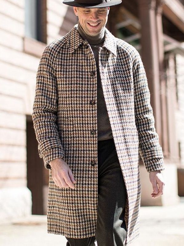 Houndstooth Balmacaan Coat | Michael Andrews Bespoke, New York's Most  Trusted Custom Tailor Since 2006